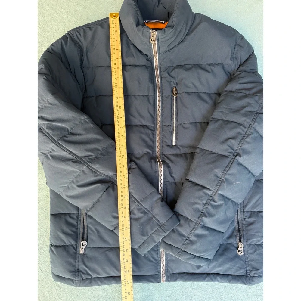 Nautica Mens Navy Blue Puffer Jacket Water Resistant Wind Resistant Size Large - Picture 5 of 9